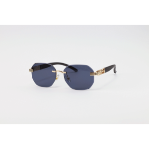 Cartier - 3159 - Golden Blue Gradient - Acetate - Rimless - Rectangle - Sunglasses